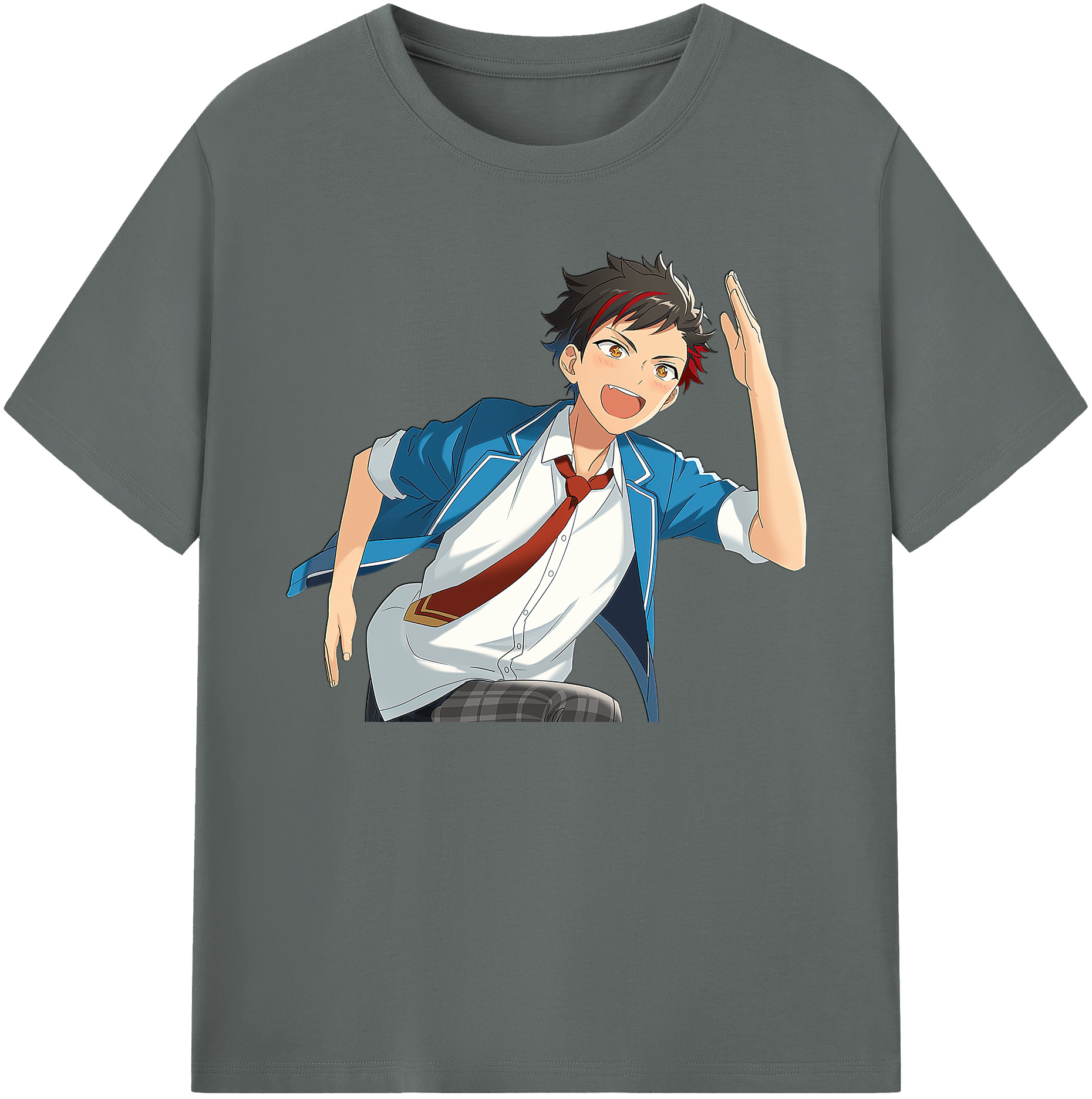（画像用） あんさんぶるスターズ! Ensemble Stars 綿100％ メンズ半袖Tシャツ｜肌触りやわらか＆通気性